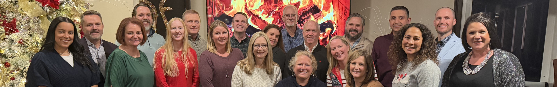 Columbia's Peak Performers and Officers at a holiday party.