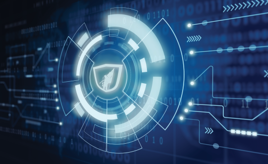 Graphic that looks like cyber info with CIG logo in it.