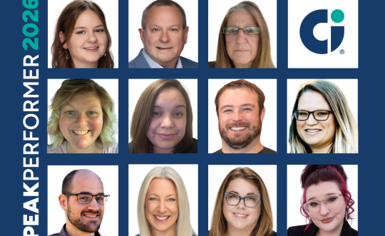 Graphic with 11 people in a grid and the Columbia logo. 