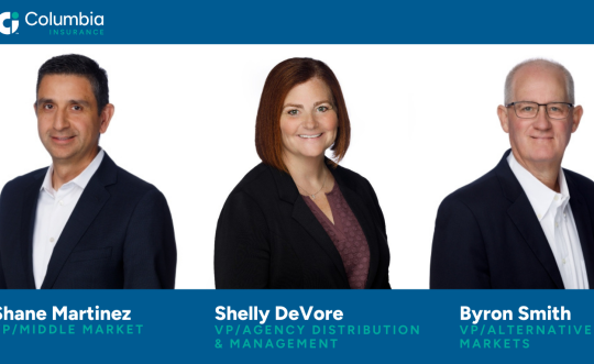 Image with three regional vice presidents and their new titles. Please see article for details.