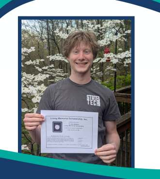 Graphic with McNary Scholarship winner Auggie Boyt.