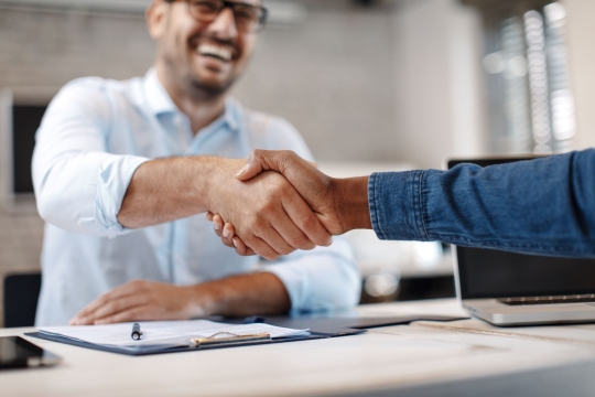 Shaking hands